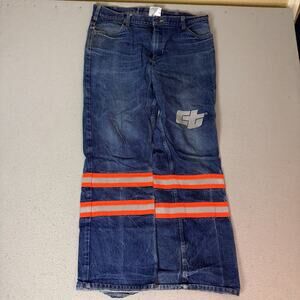 Utility Pro Work Wear Mens 40x32 Blue Denim Jeans Reflective Safety USA Made
